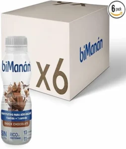Pack de 6 batidos sustitutivos biManán sabor chocolate para adelgazar
