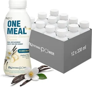 Batido sustitutivo Nupo One Meal Prime listo para tomar sabor vainilla y plátano