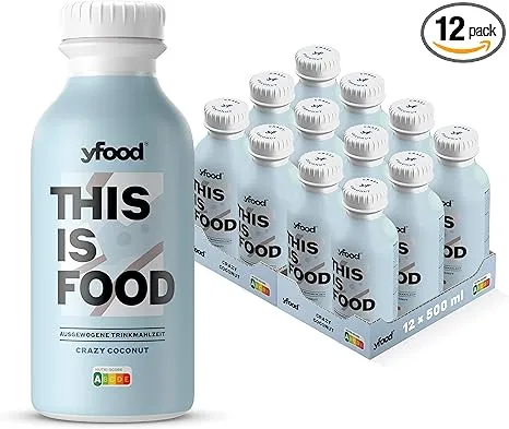 Pack de 12 batidos yfood sabor coco listos para tomar