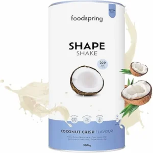 Batido sustitutivo Shape Shake de foodspring sabor coco crujiente en envase de 900g